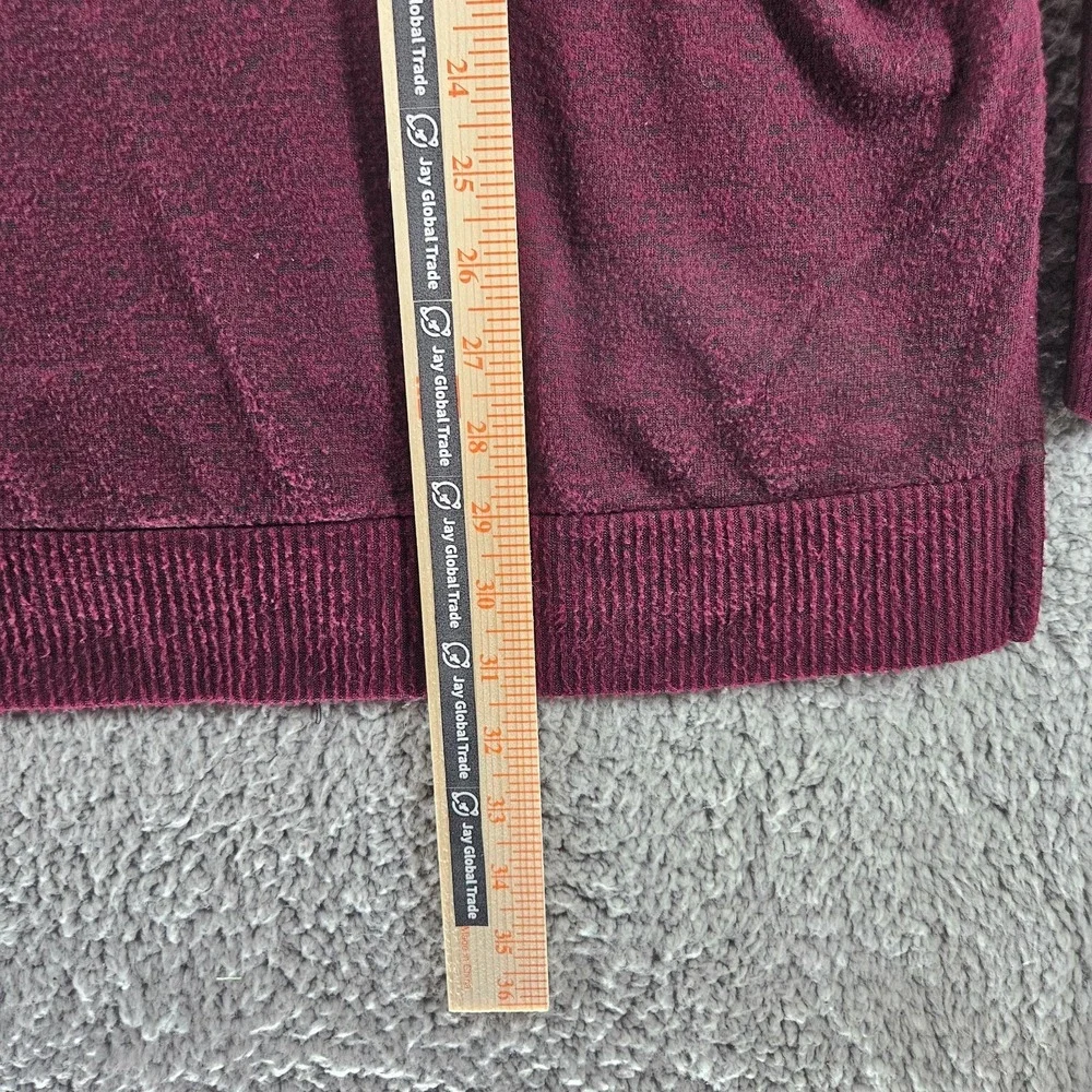 Lucky Brand Men Pullover V-Neck Sweater Maroon Lightweight Size‎ XXL 2XL